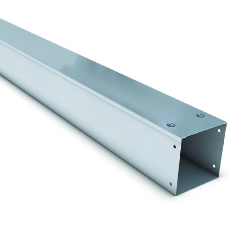 TR66 150x150mm Single Compartment Pre-Galv Cable Trunking c/w Lid & Coupler - 3m Length